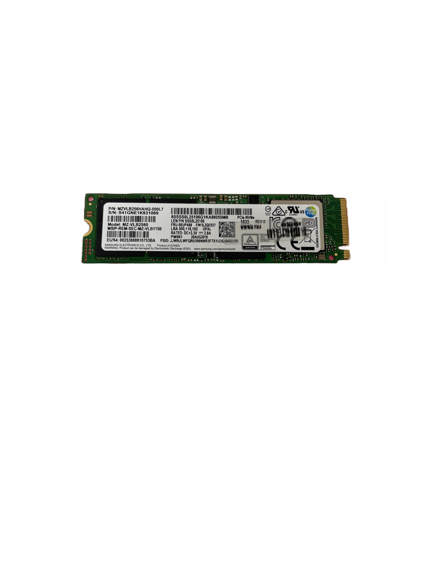 NVMe Solid State Hard Drive - Samsung